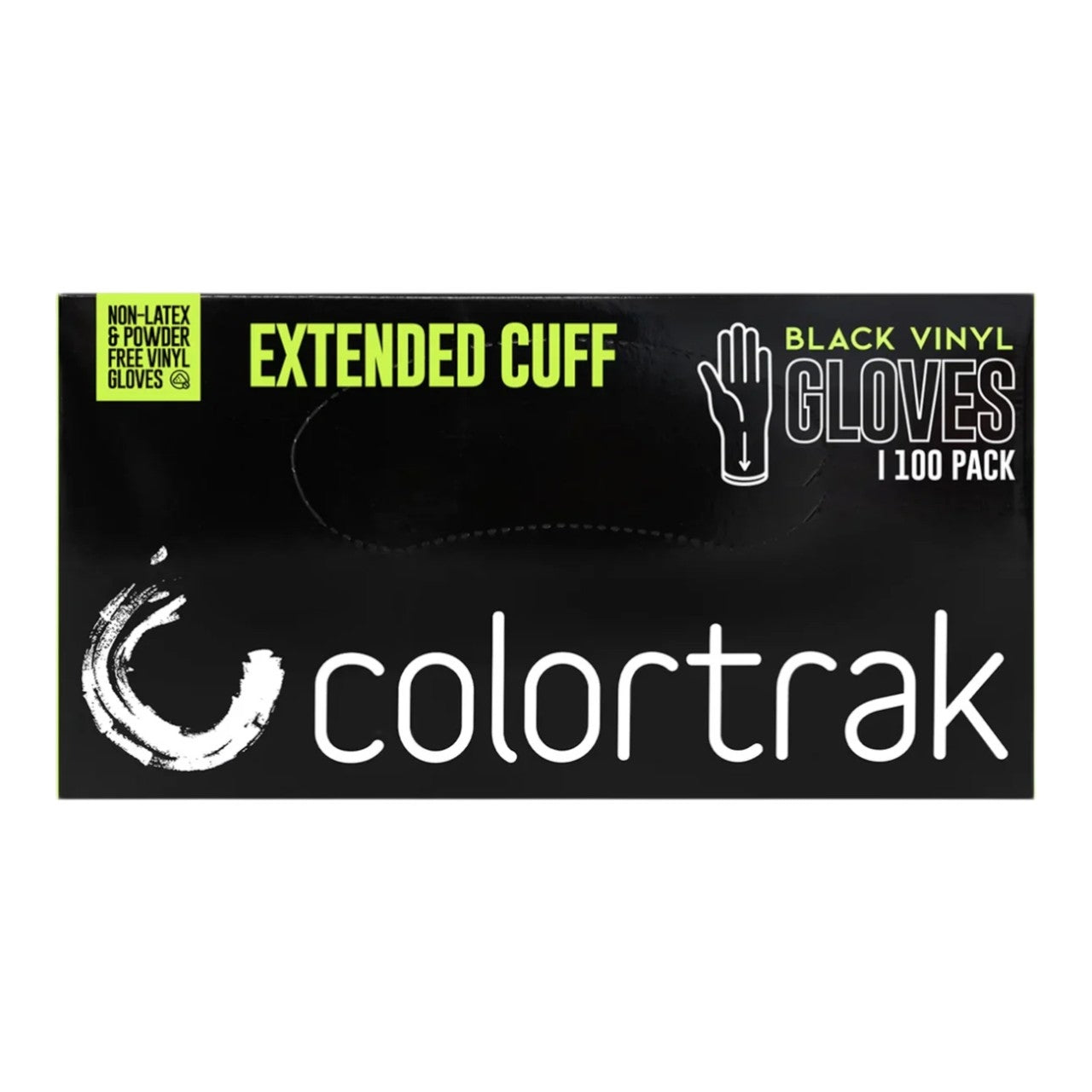 Colortrak Extended Cuff Vinyl Gloves, 100 ct. Medium