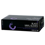 Colortrak Black Vinyl Gloves- Powder-Free Small