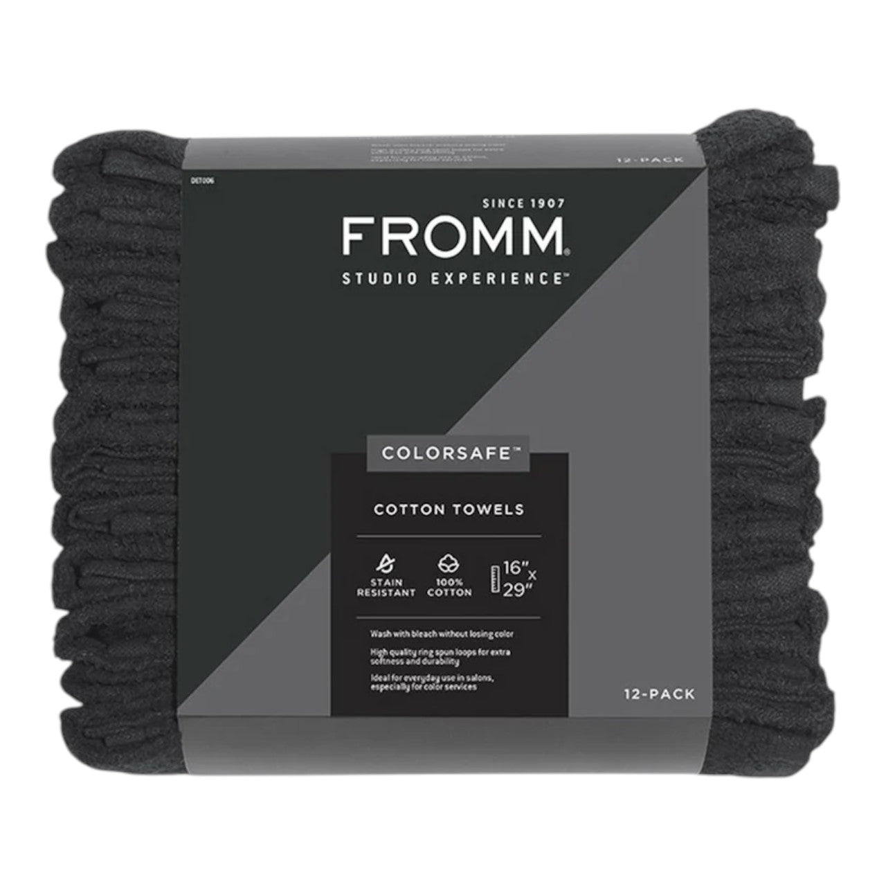 Fromm Towels - Black, 16 inch x 29 inch 12 pk.